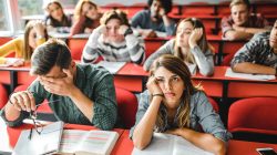 Bored students in classroom. | Newsreel