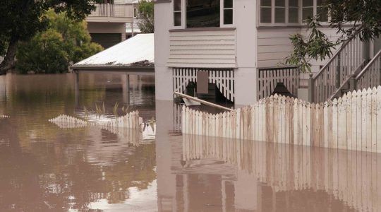 Flooded Queenslander home. | Newsreel