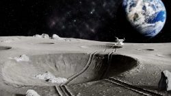 Artist's impression of lunar rover on moon. | Newsreel