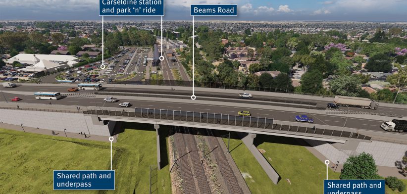 Artist's impression of new Beams Road overpass. | Newsreel