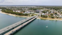 Artist's impression of new Bribie Island bridge. | Newsreel