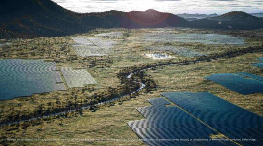 Artist's impression of Aldoga solar farm. | Newsreel