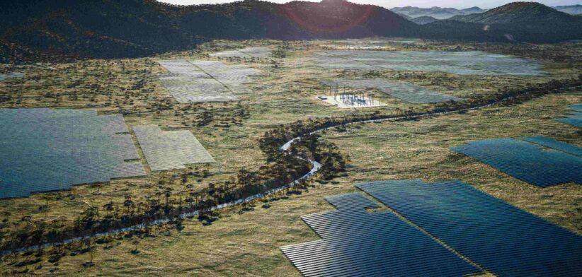 Artist's impression of Aldoga solar farm. | Newsreel