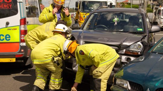 Fire fighters attend the scene of an accident | Newsreel