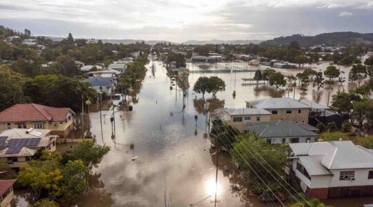 Flooded town. | Newsreel