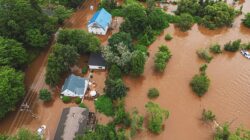 Flooded town. | Newsreel