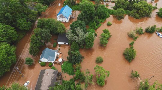 Flooded town. | Newsreel