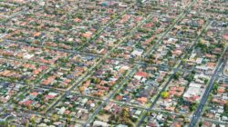 Aerial view of housing. | Newsreel