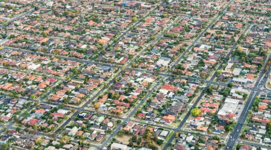 Aerial view of housing. | Newsreel