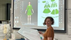 QUT fashion lecturer Dr Madeline Taylor in art studio. | Newsreel