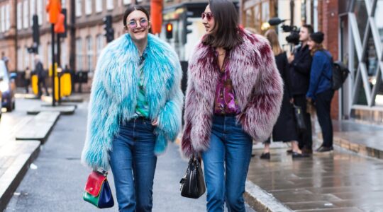 Two women in niche-fashion jackets. | Newsreel