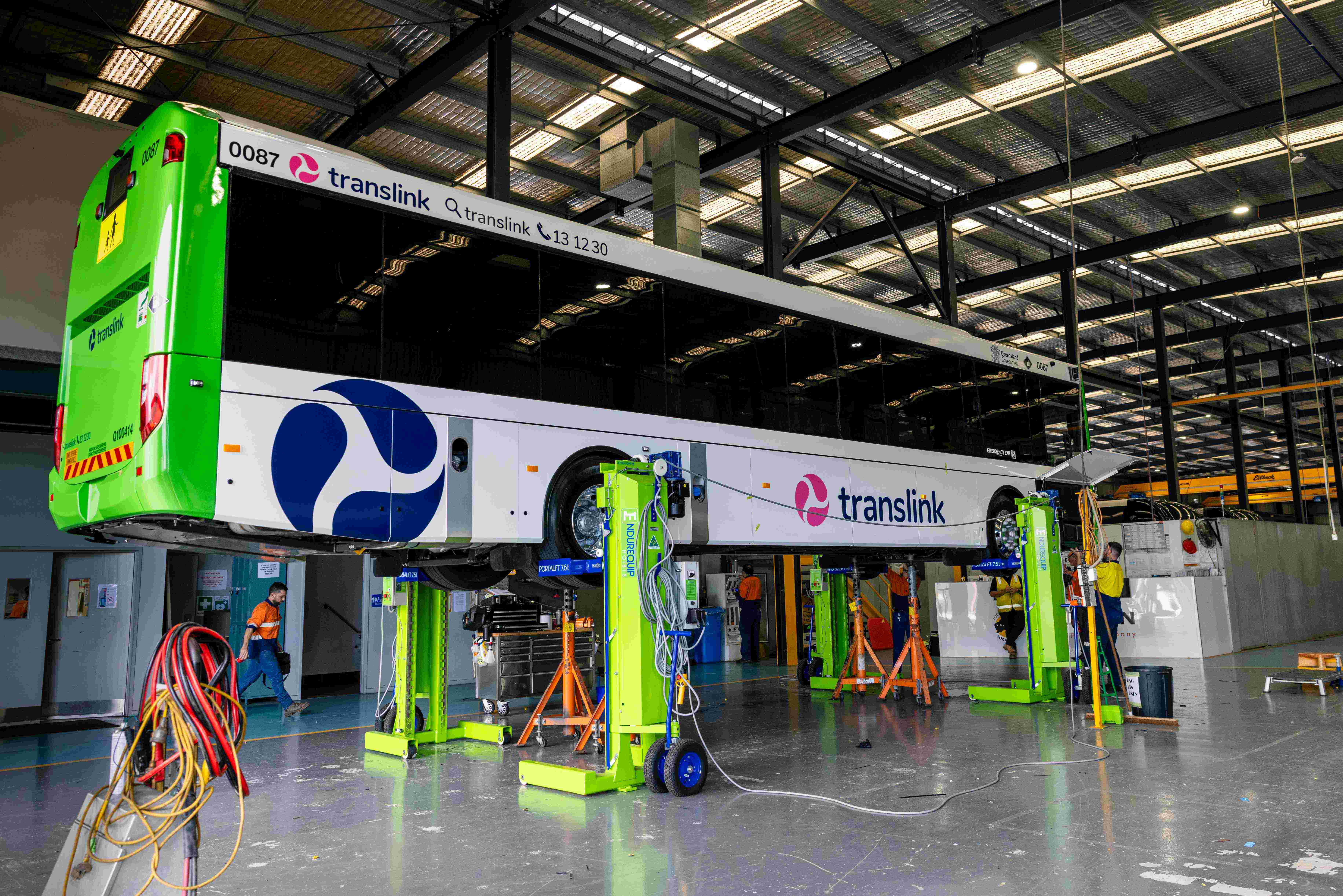 Bus being manufactured. | Newsreel