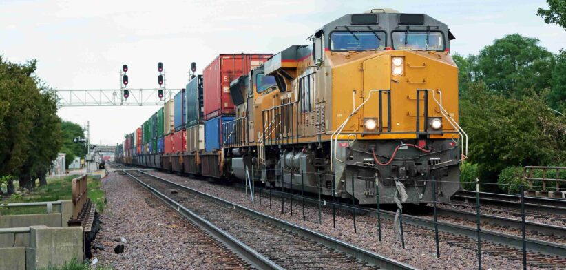 Rail freight train. | Newsreel