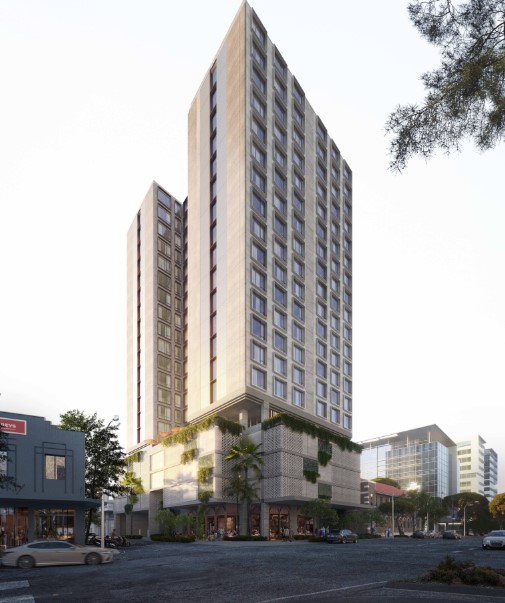 Artist's impression of building in Wickham Street, Brisbane. | Newsreel