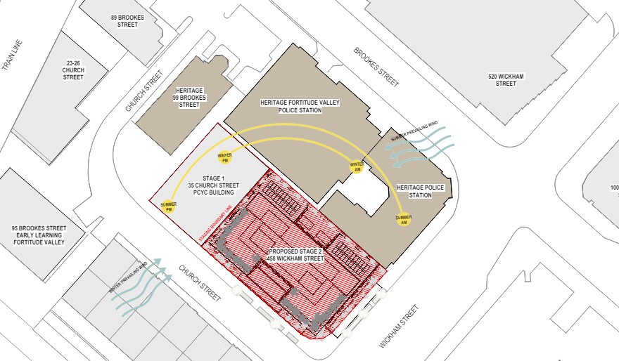 Map of development location in Wickham St, Brisbane. | Newsreel