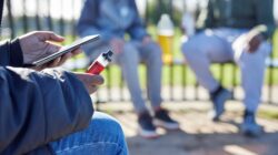 Child vaping in playground. | Newsreel