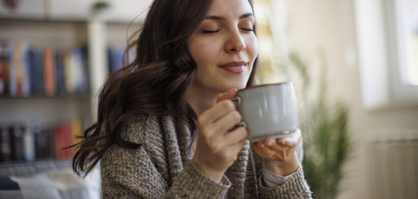 Women enjoying cup of coffee. | Newsreel
