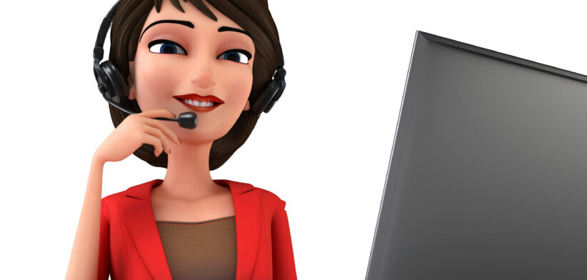 Animation of avatar talking on headset. | Newsreel