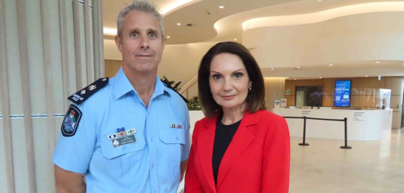 Queensland Police Acting Superintendent Chris Toohey with Sunshine Coast Mayor Rosanna Natoli | Newsreel
