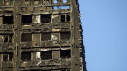 Section of Grenfell Tower burnt in 2017. | Newsreel