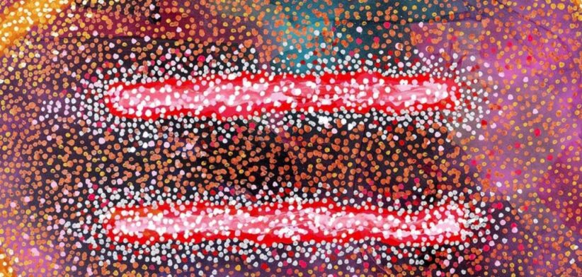 Michael Nelson (Kumantye) Jagamara, Walpiri / Luritja (1946-2020) | The Old Men (detail) | 2019 | Acrylic on canvas, 100 x 140cm