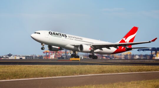 Qantas A330 aircraft takes off | Newsreel