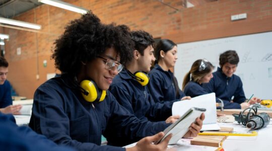 Vocational students in classroom. | Newsreel