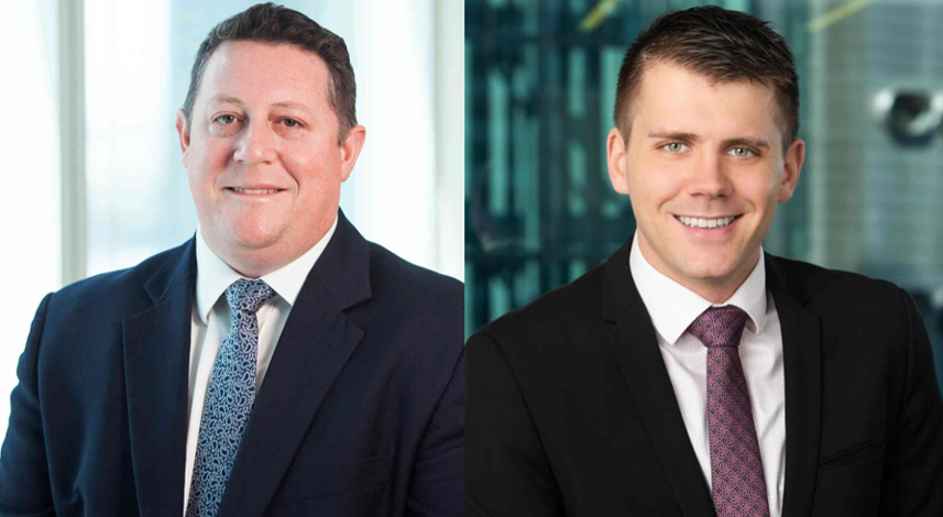 McCullough Robertson partners Aaron Dahl and Andrew Bukowski.