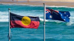 Australian and Aboriginal flags. | Newsreel