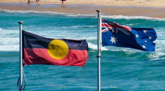 Australian and Aboriginal flags. | Newsreel