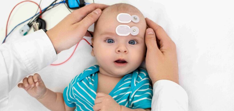 Baby on EEG monitor. | Newsreel