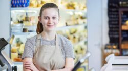 Young shop assistant. | Newsreel