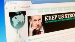 Wikileaks website and Julian Assange photo. | Newsreel