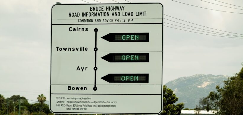 Bruce Highway sign. | Newsreel