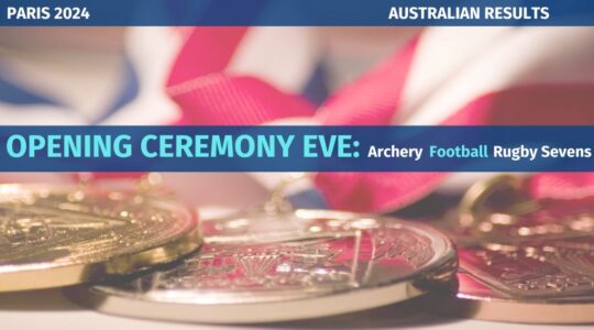 Paris OIympics Results Australia: Opening Ceremony eve