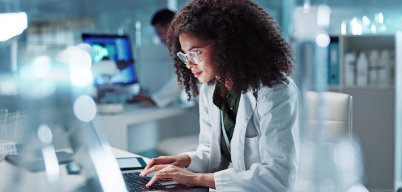 Researcher on computer. | Newsreel