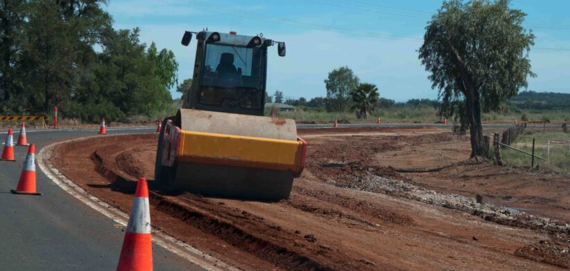 Road maintenance work under way. | Newsreel