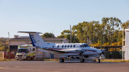 Royal Flying Doctor Service plane in Mt Isa, Queensland. | Newsreel