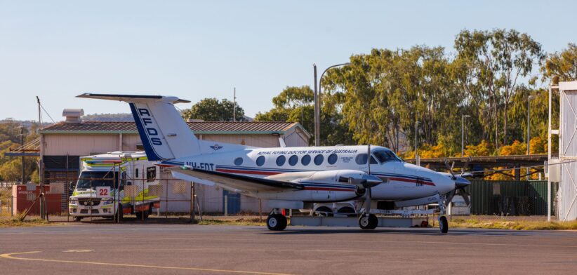 Royal Flying Doctor Service plane in Mt Isa, Queensland. | Newsreel