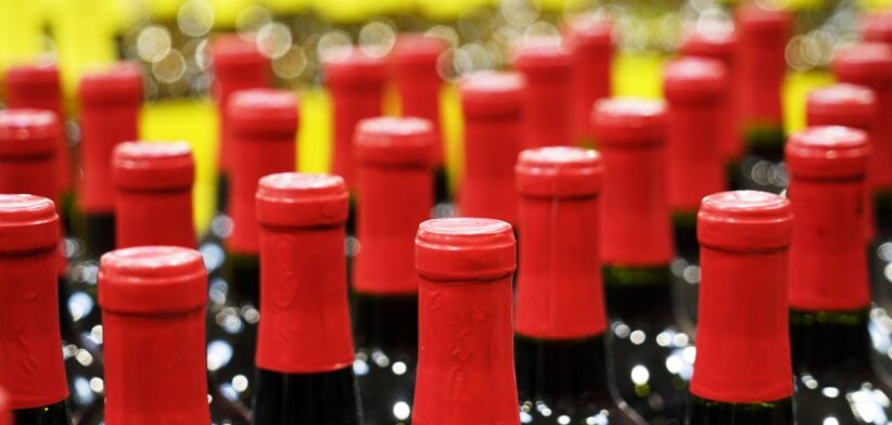 Red wine bottles. | Newsreel