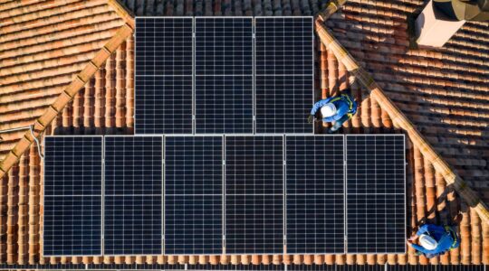 Solar panels on roof. | Newsreel