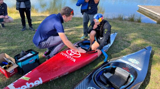 AIS Engineering work with Olympian Jessica Fox. | Newsreel