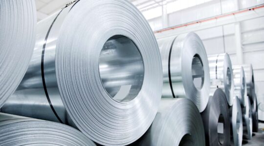 Rolls of aluminium sheets. | Newsreel