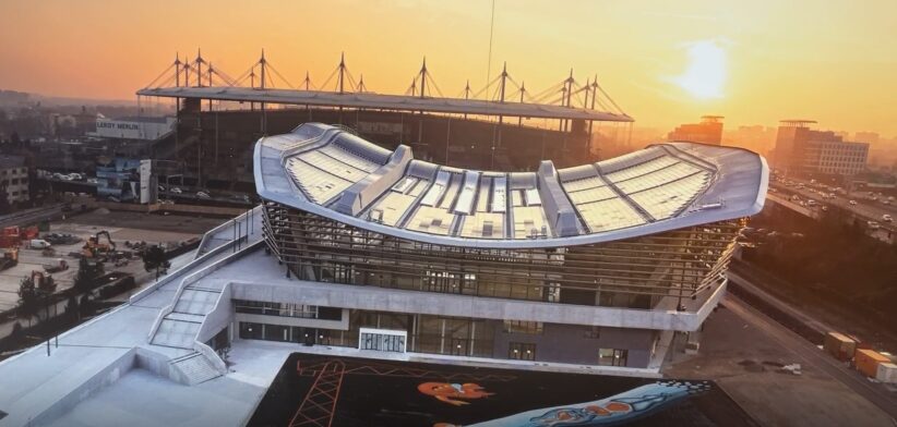 The Aquatics centre and Stade de France. | Newsreel