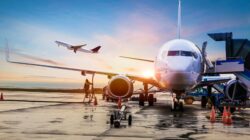 Jet airliner being refuelled. | Newsreel