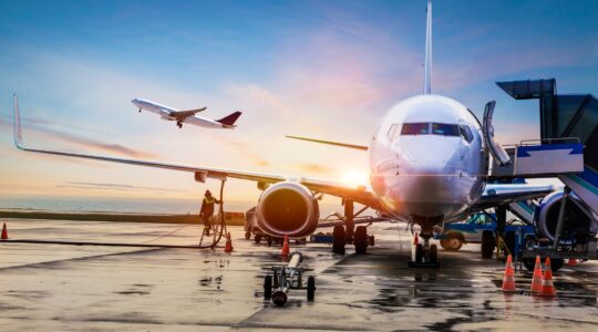 Jet airliner being refuelled. | Newsreel