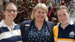 St Mary's College Maryborough principal Bree Brockenshire and students. | Newsreel