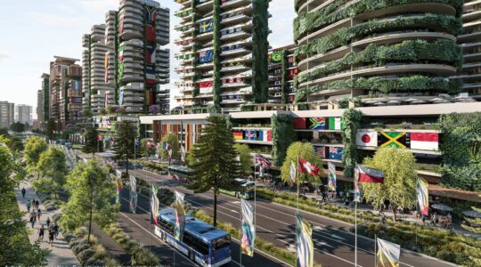 Artist's impression of the Brisbane 2032 Olympic and Paralympic Athletes Village in Hamilton. | Newsreel