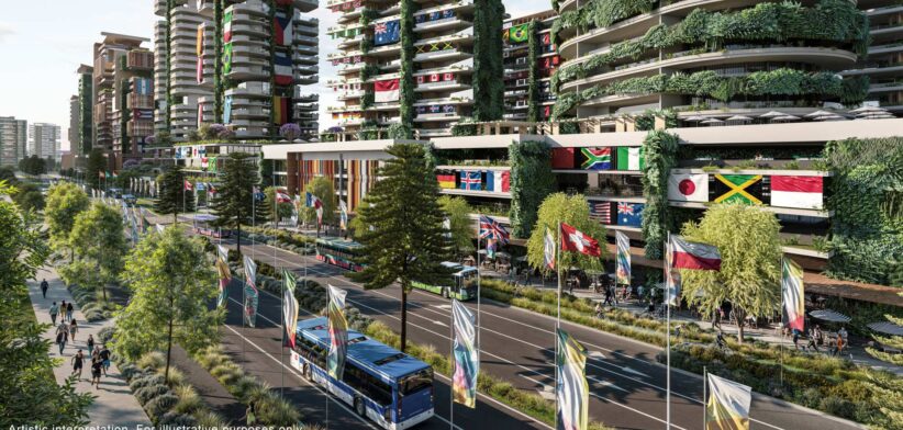 Artist's impression of the Brisbane 2032 Olympic and Paralympic Athletes Village in Hamilton. | Newsreel