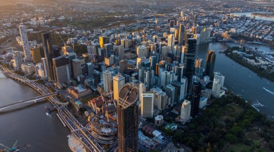 Brisbane CBD aerial. | Newsreel